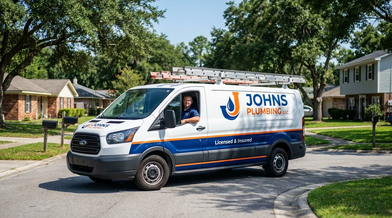 Johns Plumbing LLC service van in Millington, TN